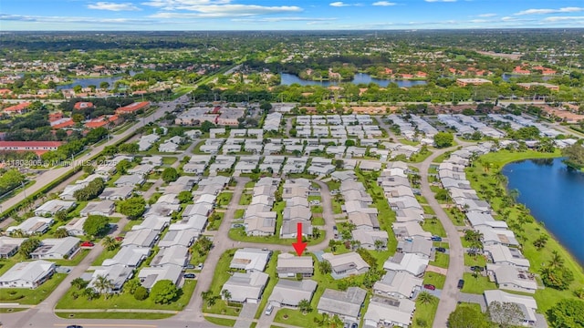 1897 SW 20th Cir, Boynton Beach, FL 33426 - aerial view of property's location with a nearby body of water and nearby suburban area