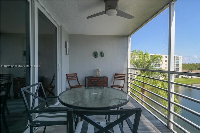 401 SE 3rd St Unit 403, Dania Beach, FL 33004 - balcony with a ceiling fan