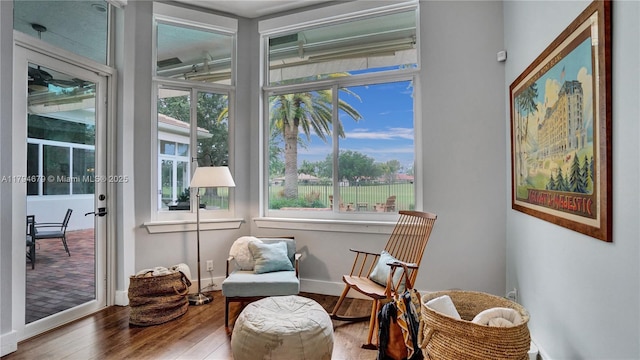 2495 Eagle Watch Ln, Weston, FL 33327 - sitting room featuring wood finished floors and baseboards