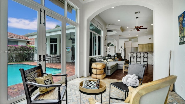 2495 Eagle Watch Ln, Weston, FL 33327 - sunroom / solarium featuring arched walkways and french doors