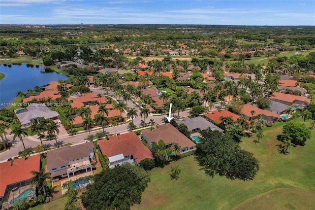 2495 Eagle Watch Ln, Weston, FL 33327 - aerial view of property and surrounding area featuring a nearby body of water, nearby suburban area, and a golf course
