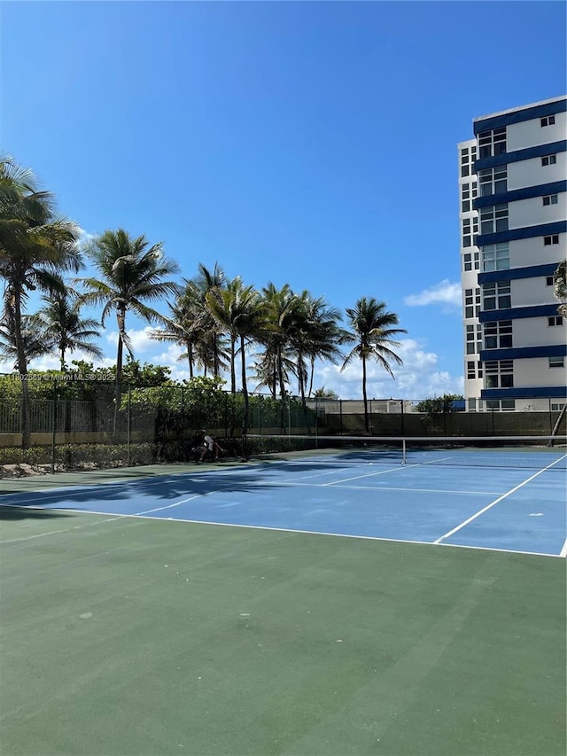 2080 S Ocean Dr Unit Ph4, Hallandale Beach, FL 33009 - view of tennis court with fence