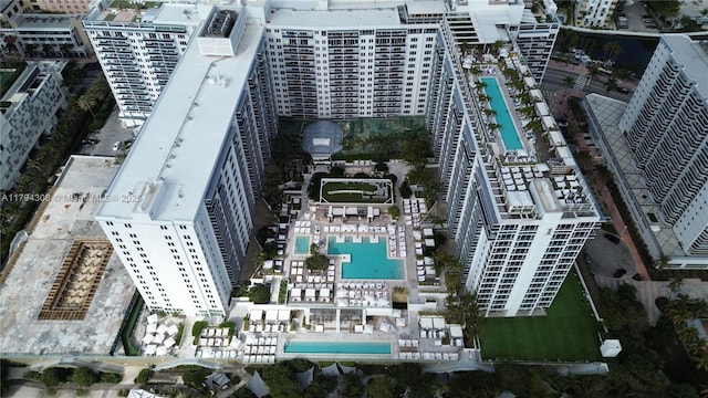 2301 Collins Ave Unit 326, Miami Beach, FL 33139 - drone / aerial view of a pool