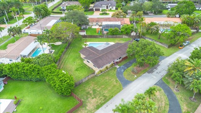 9750 SW 143rd Dr, Miami, FL 33176 - aerial perspective of suburban area with a pool