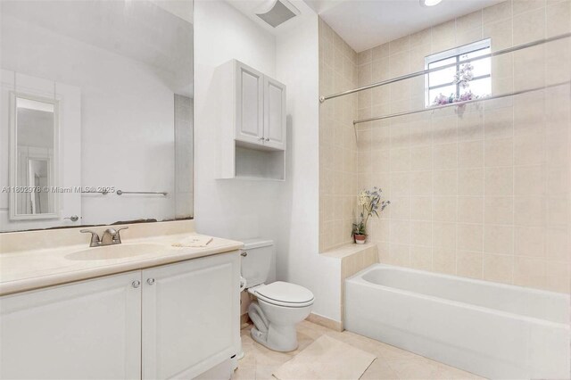 2901 NW 126th Ave Unit 2-415, Sunrise, FL 33323 - full bath with vanity, toilet, shower / bathtub combination, and tile patterned flooring
