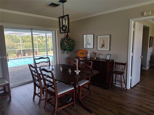 1101 SW 75th Ter, Plantation, FL 33317 - dining area with ornamental molding and wood finished floors