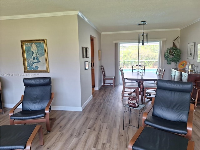 1101 SW 75th Ter, Plantation, FL 33317 - dining area with light wood-type flooring and ornamental molding