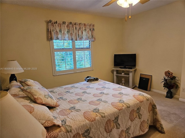 1301 Sabal Ridge Cir Unit G, Palm Beach Gardens, FL 33418 - carpeted bedroom with a ceiling fan and baseboards