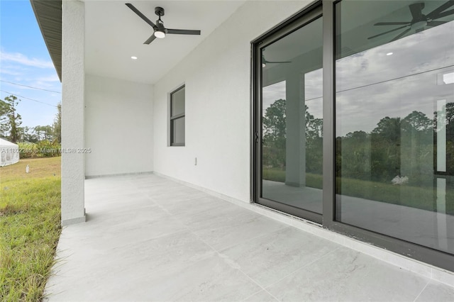 1222 Hibiscus, Lehigh Acres, FL 33972 - view of patio with a ceiling fan