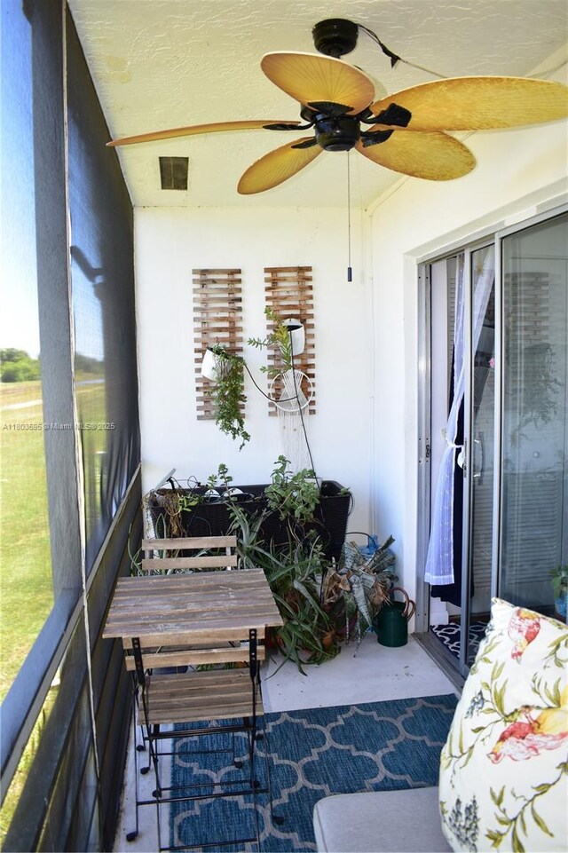 9121 Sunrise Lakes Blvd Unit 201, Sunrise, FL 33322 - sunroom with a ceiling fan and healthy amount of natural light
