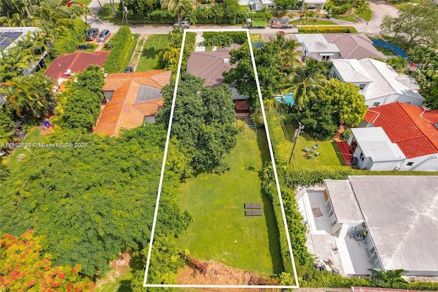 5120 Cherokee Ave, Miami Beach, FL 33140 - aerial view of residential area featuring property parcel outlined