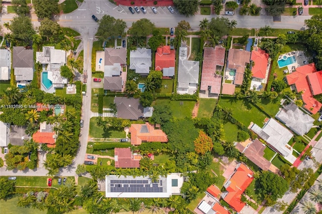 5120 Cherokee Ave, Miami Beach, FL 33140 - aerial view of residential area featuring a pool