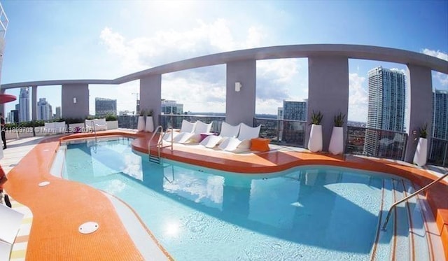 31 SE 6th St Unit 907, Miami, FL 33131 - community pool with a view of city