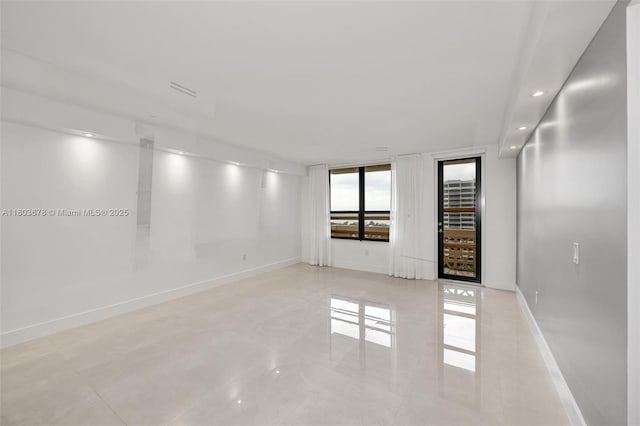 10185 Collins Ave Unit 1502, Bal Harbour, FL 33154 - spare room featuring baseboards and recessed lighting