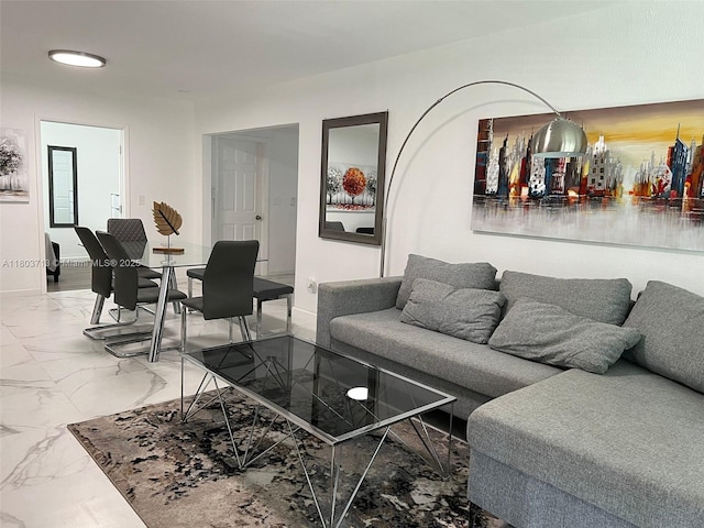 1472 NE 150th St, Miami, FL 33161 - living room with baseboards and marble finish floors