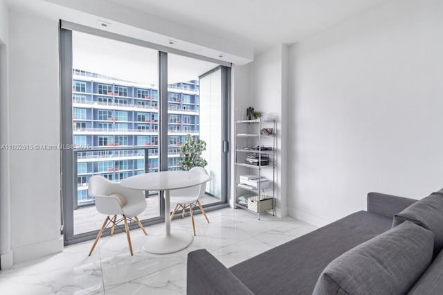 1300 S Miami Ave Unit 2006, Miami, FL 33130 - living room with marble finish floors, plenty of natural light, and floor to ceiling windows