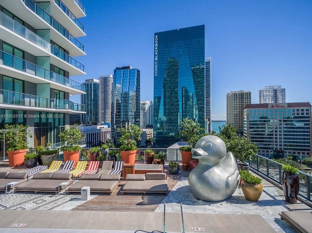 1300 S Miami Ave Unit 2006, Miami, FL 33130 - view of patio with a skyline view