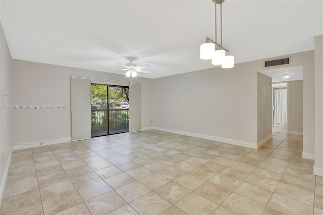 7915 SW 86th St Unit 705, Miami, FL 33143 - spare room featuring a ceiling fan, light tile patterned floors, and baseboards