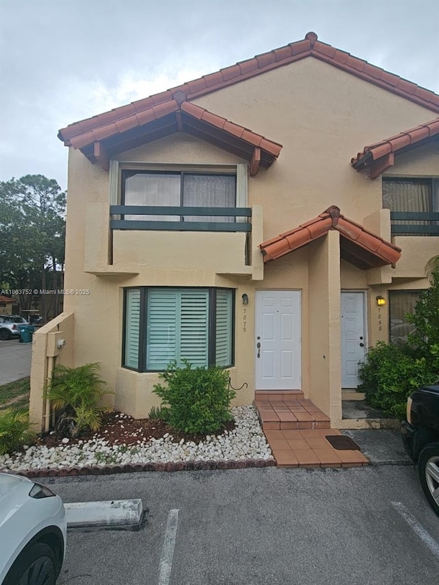 view of property with stucco siding