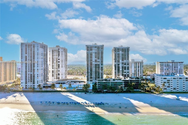 2201 S Ocean Dr Unit 2805, Hollywood, FL 33019 - view of swimming pool with view of water and beach and a city view
