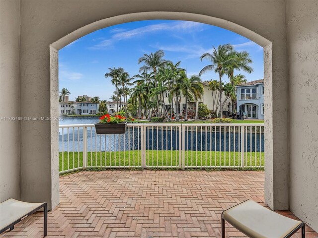 3144 NE 212th St, Aventura, FL 33180 - patio / terrace featuring a water view and a residential view