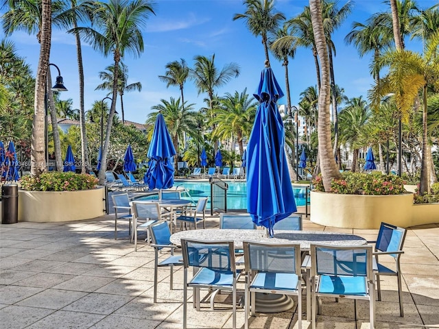 3144 NE 212th St, Aventura, FL 33180 - view of patio featuring a community pool