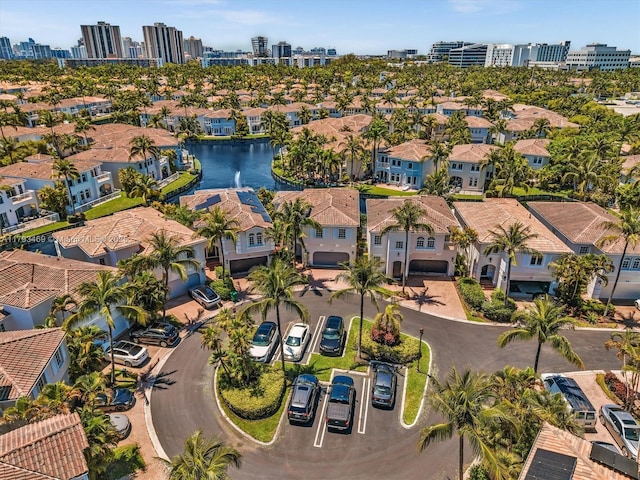3144 NE 212th St, Aventura, FL 33180 - aerial view of residential area with a skyline view and a nearby body of water