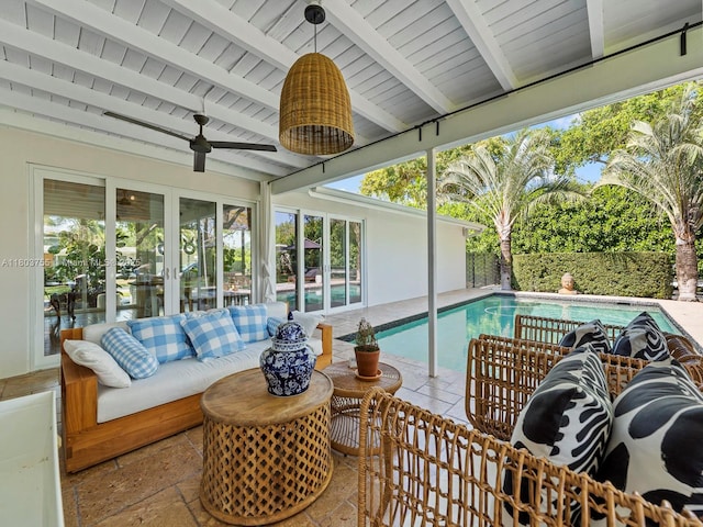 7945 SW 98th Ter, Miami, FL 33156 - view of patio featuring ceiling fan