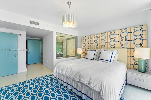 200 Biscayne Boulevard Way Unit 4005, Miami, FL 33131 - bedroom featuring speckle patterned floor and baseboards