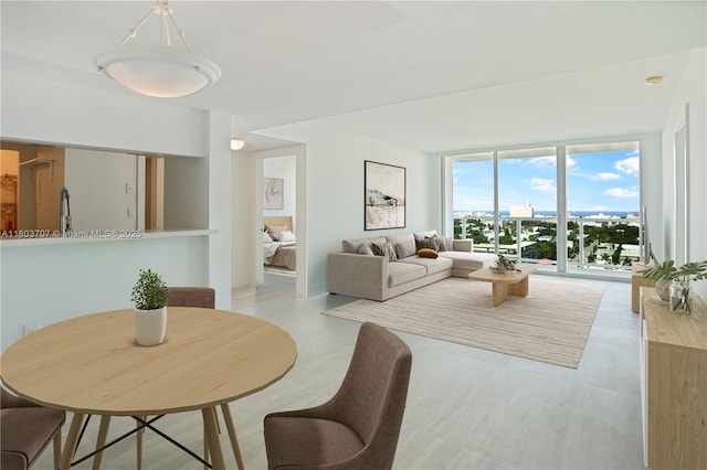 650 W Ave Unit 1404, Miami Beach, FL 33139 - living area featuring a wall of windows
