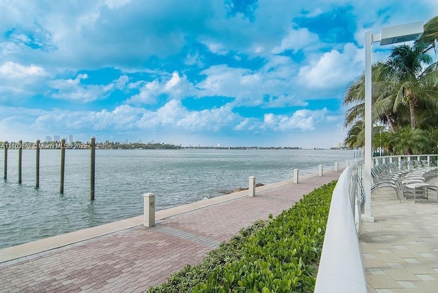 650 W Ave Unit 1404, Miami Beach, FL 33139 - dock featuring a water view