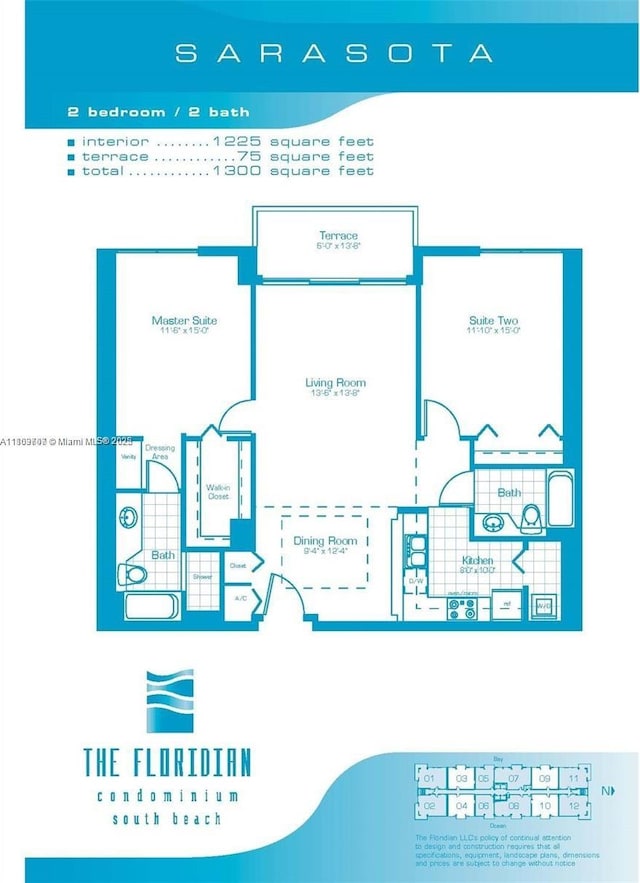 650 W Ave Unit 1404, Miami Beach, FL 33139 - property floor plan