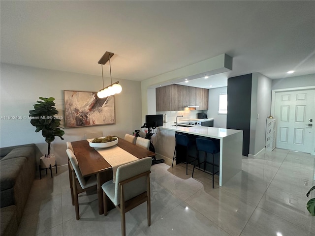 8443 SW 137th Ave Unit 8443, Miami, FL 33183 - dining space with baseboards and recessed lighting
