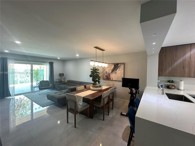 8443 SW 137th Ave Unit 8443, Miami, FL 33183 - dining room with recessed lighting and light tile patterned flooring