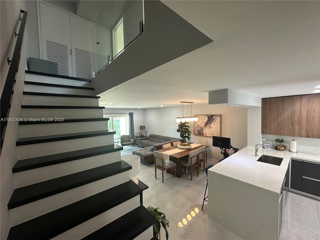 8443 SW 137th Ave Unit 8443, Miami, FL 33183 - staircase with tile patterned flooring