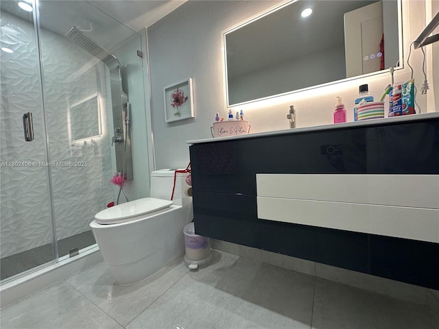 8443 SW 137th Ave Unit 8443, Miami, FL 33183 - full bathroom featuring toilet, vanity, and a stall shower