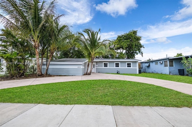 19735 NE 12th Ave, Miami, FL 33179 - single story home featuring curved driveway, a front yard, and stucco siding
