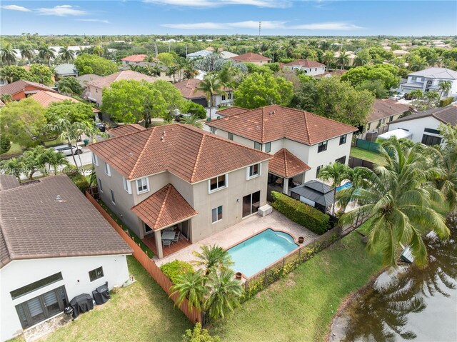 9248 SW 209th Ter, Cutler Bay, FL 33189 - aerial perspective of suburban area with a pool area