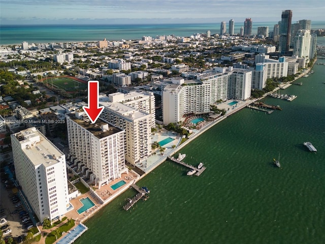 1228 W Ave Unit 704, Miami Beach, FL 33139 - view of urban area featuring a nearby body of water