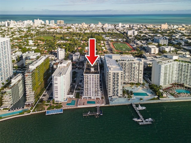 1228 W Ave Unit 704, Miami Beach, FL 33139 - view of property location featuring a large body of water and nearby urban area