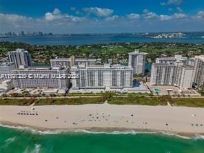 5601 Collins Ave Unit 615, Miami Beach, FL 33140 - view of urban area featuring waterfront with a beach