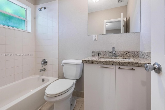 20740 NE 13th Ct, Miami, FL 33179 - bathroom featuring toilet, vanity, tub / shower combination, and baseboards