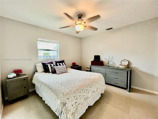 3135 SW 64th Ave, Miami, FL 33155 - bedroom with baseboards and a ceiling fan