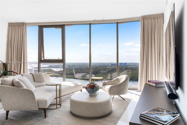 15701 Collins Ave Unit 3201, Sunny Isles Beach, FL 33160 - living room featuring a water view