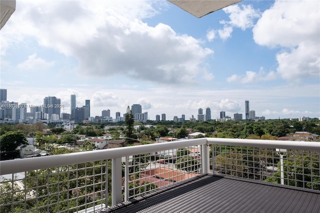 balcony with a view of skyline