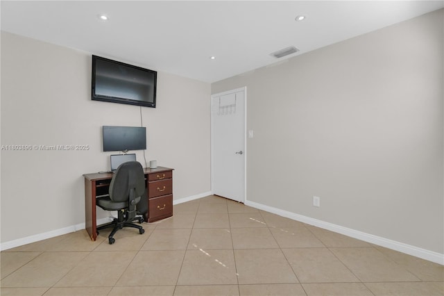 9813 SW 57th St, Cooper City, FL 33328 - office space featuring recessed lighting, light tile patterned flooring, and baseboards