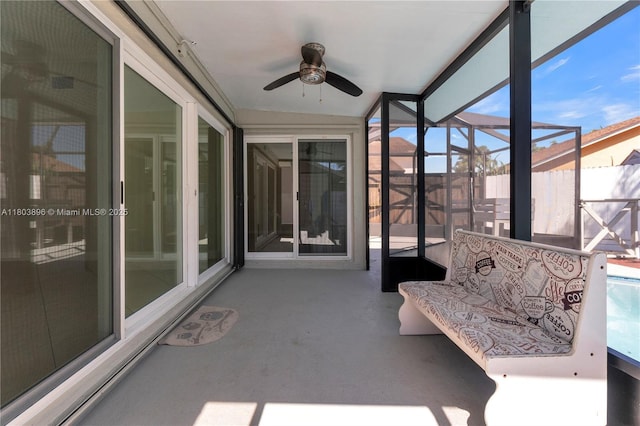 9813 SW 57th St, Cooper City, FL 33328 - sunroom / solarium with a ceiling fan