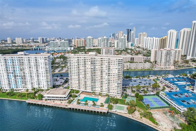 300 Bayview Dr Unit 812, Sunny Isles Beach, FL 33160 - aerial view of a large body of water and a skyline view