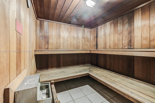 300 Bayview Dr Unit 812, Sunny Isles Beach, FL 33160 - sauna / steam room with tile patterned floors and wooden walls
