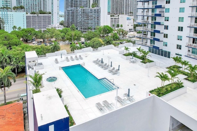 275 NE 18th St Unit 306, Miami, FL 33132 - community pool featuring a view of city and a patio area
